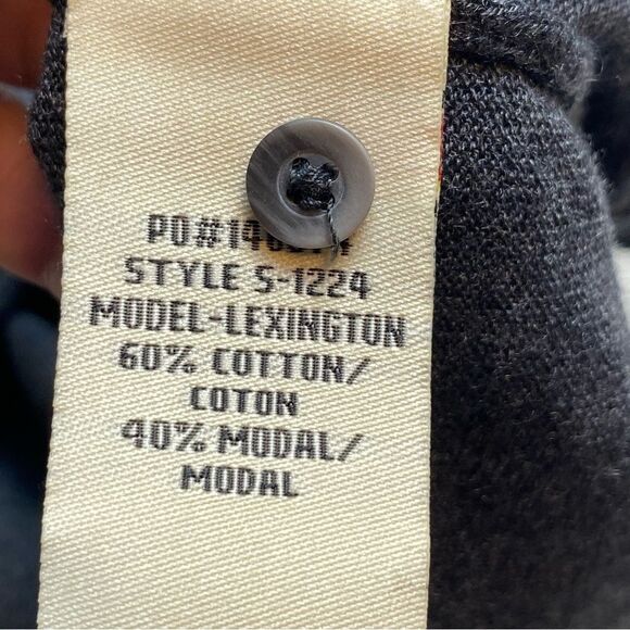 Agave Denim Crew Neck Long Sleeve Gray Lexington Fine Gauge Knit Sweater. Size M - Picture 5 of 13